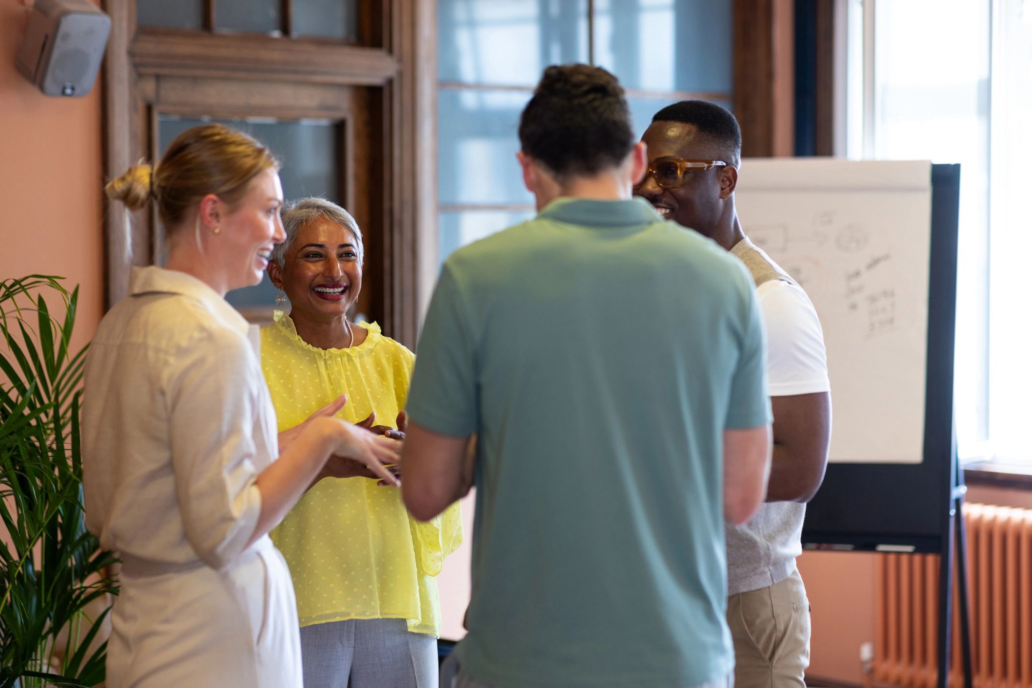 Professional team presenting ideas in an office